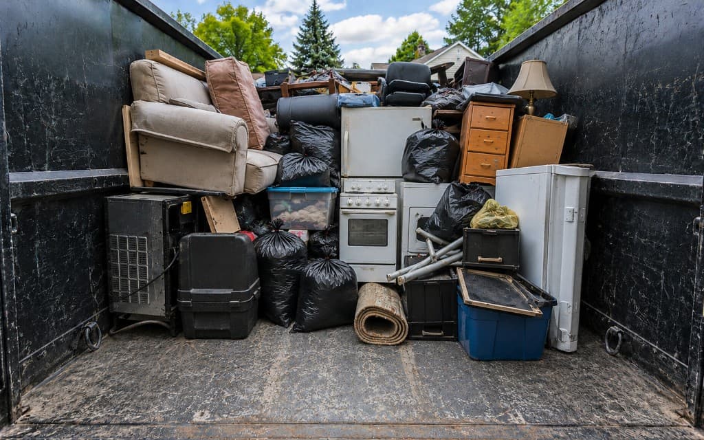 Full truck load of junk removed